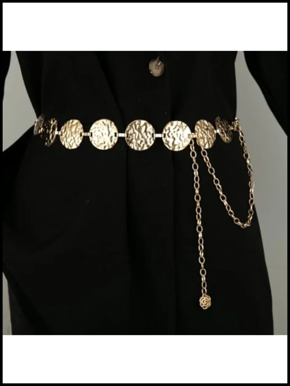 Vintage Prismatic Waist Chain Belt for Dresses Blouses Sweaters